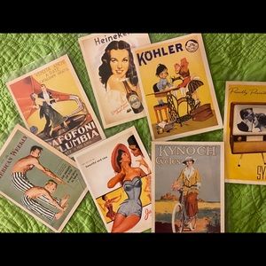 Vintage Americana Ads Postcards
